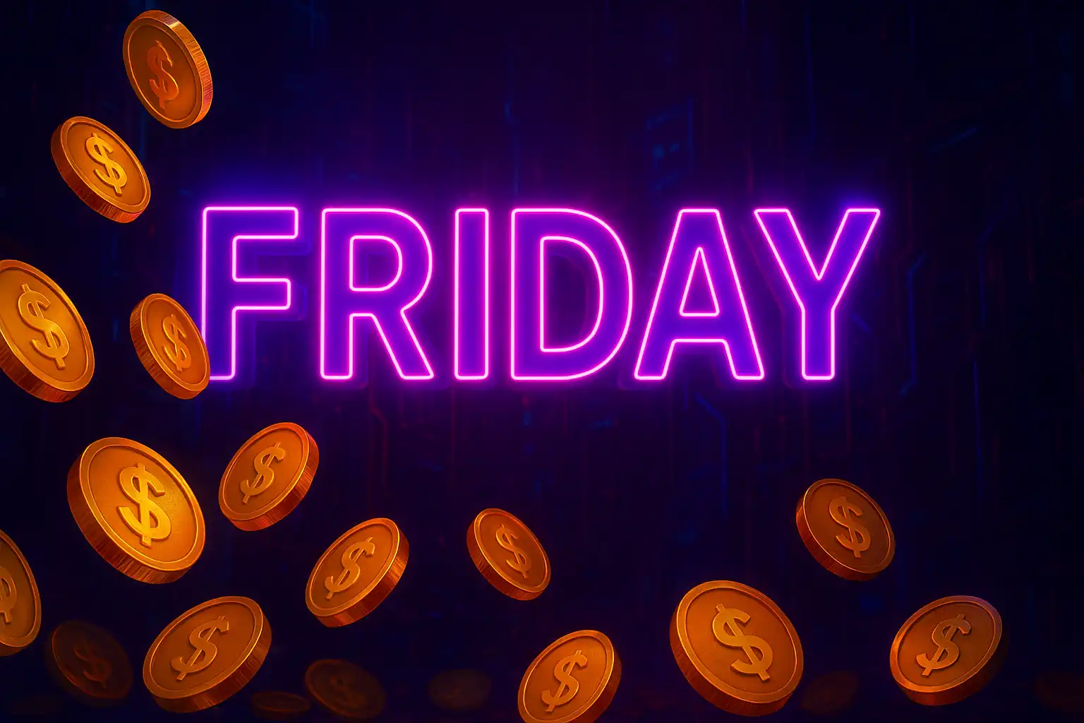 Neon Friday reload bonus banner